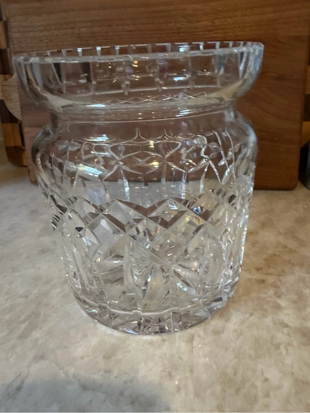 Waterford Crystal Lismore biscuit jar -missing  lid